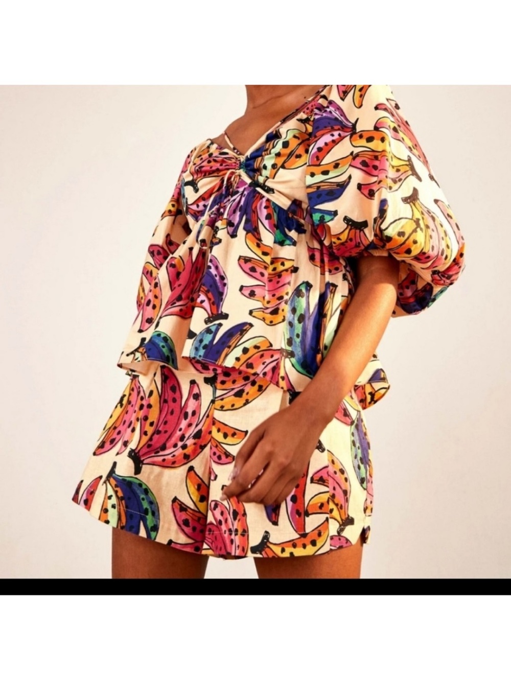 FARM Rio Banana bunch blouse colorful size small